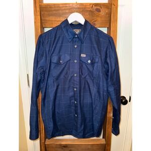 DIXXON Flannel Company‎ The Myers Long Sleeve Button Up Shirt Men's Blue Plaid